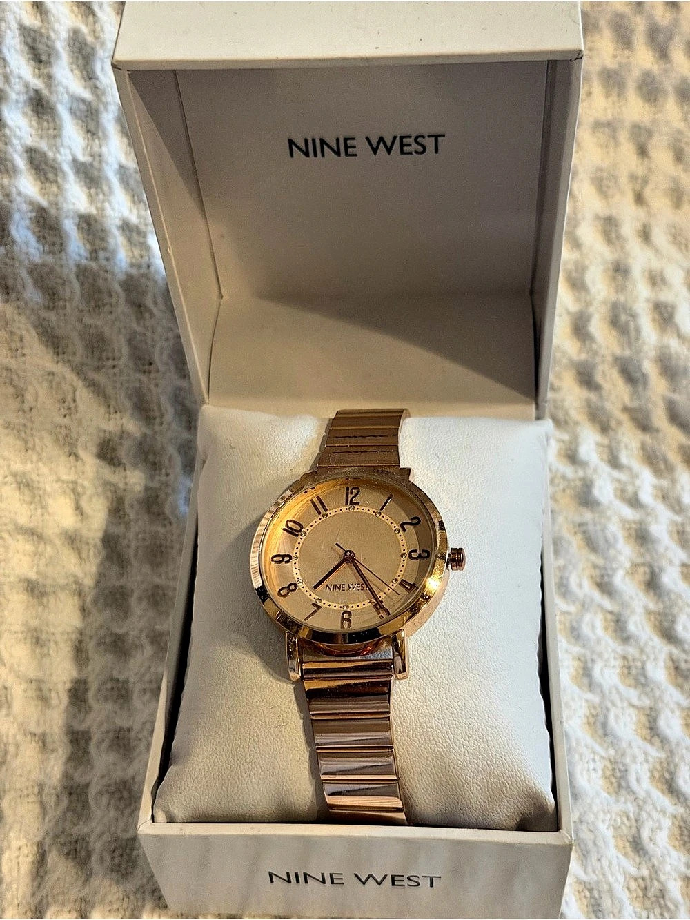 Nine West Gold-Tone Bracelet Watch